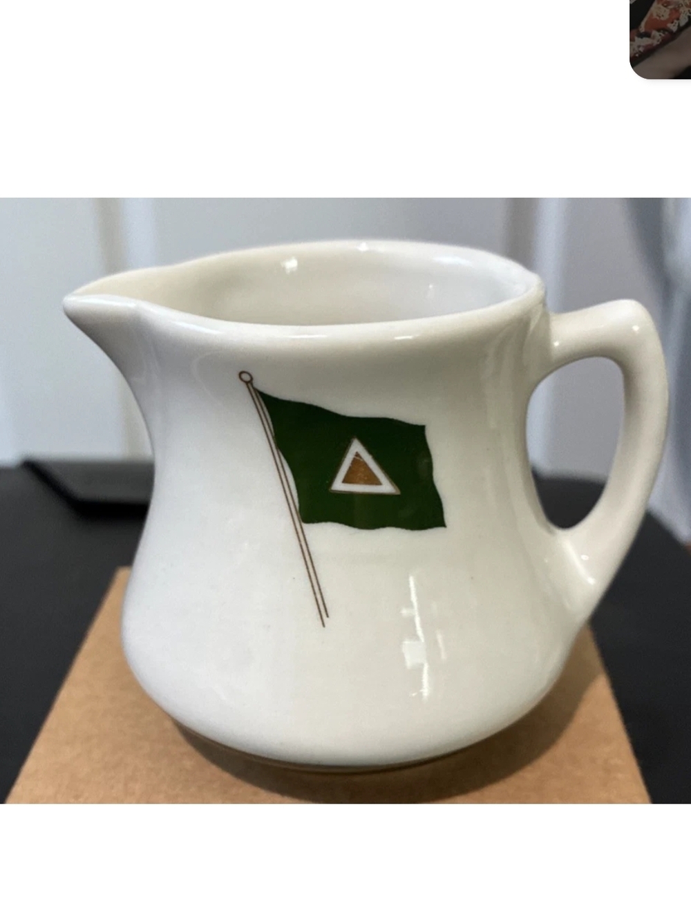 Delta Steamship Individual Creamer Jackson China Vintage flag logo